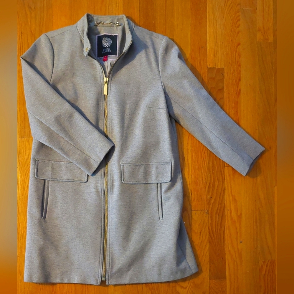 Vince Camuto grey trench coat Sz M
